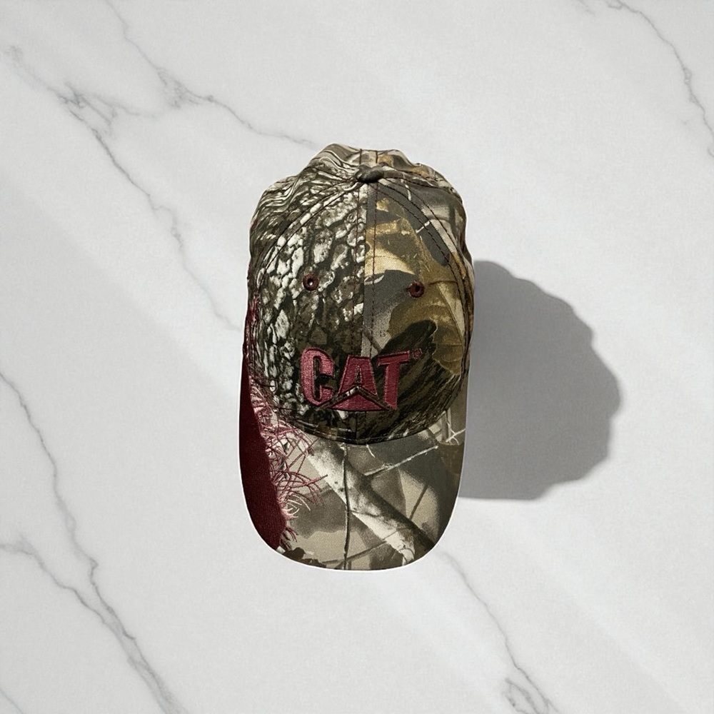 Cat Camouflage Cap with Red Accent